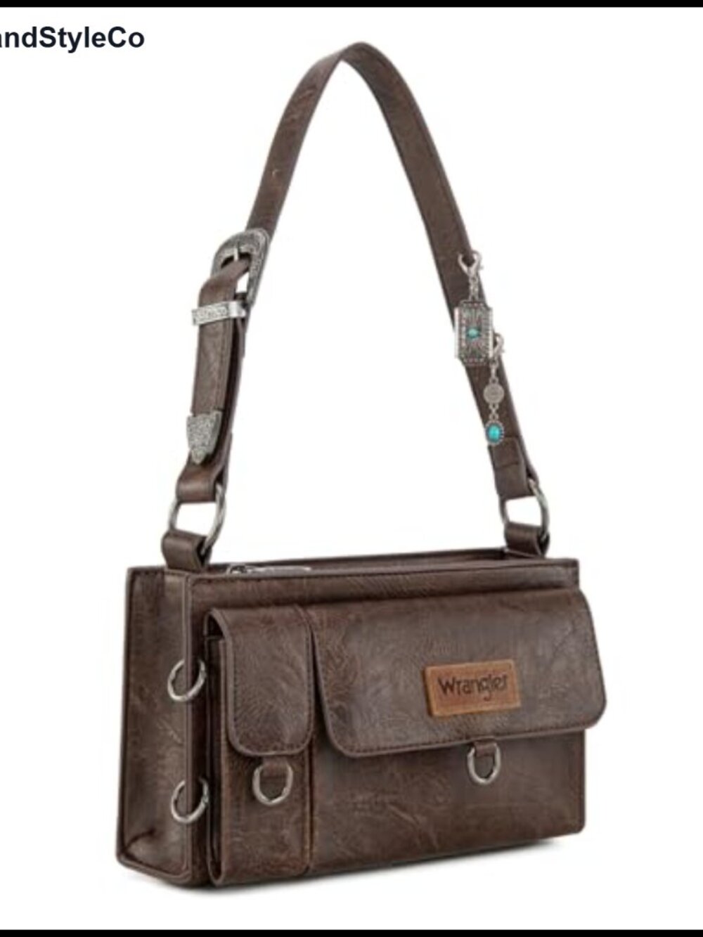 Y2K Western Small Shoulder Bag with Detachable Charms